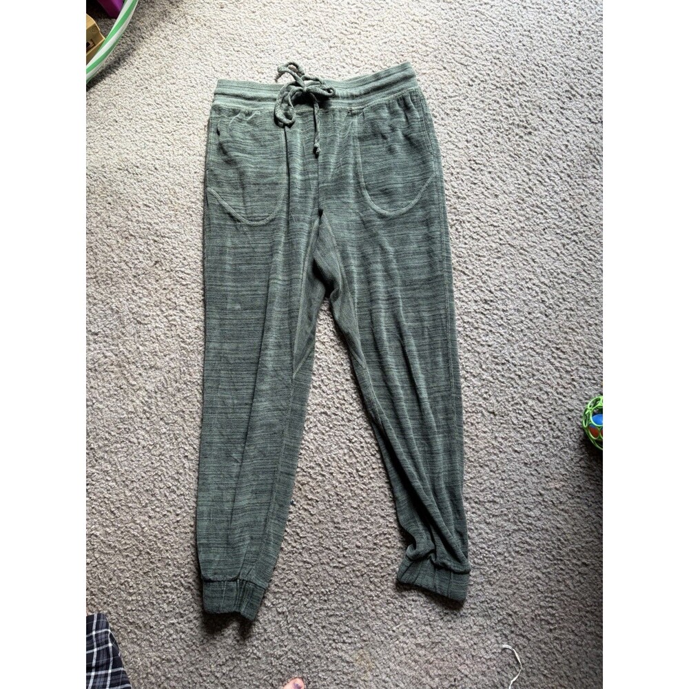 Free People FP Movement Jogger French Terry Crop Pants 2 Tones Olive Women Sz XS